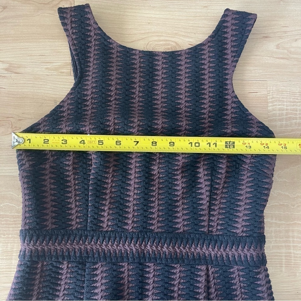 Anthropologie Maeve Meridian Boho Midi Dress Texture Racerback Black Brown Small - Picture 11 of 16
